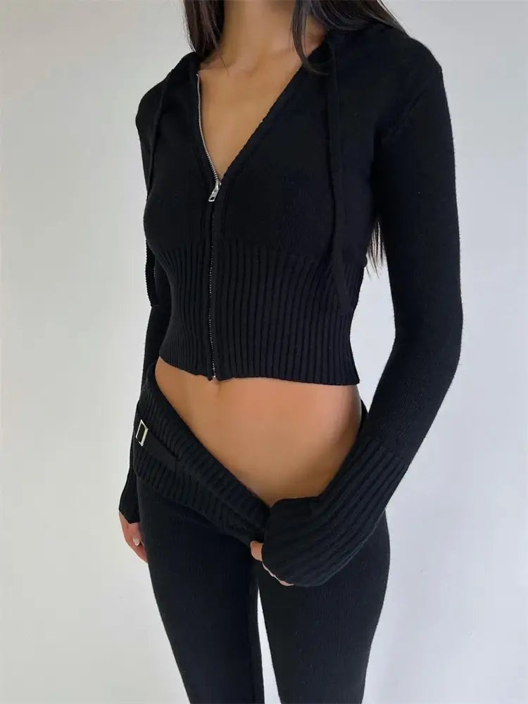Cosy Knit Hoodie Set (2 Pieces)