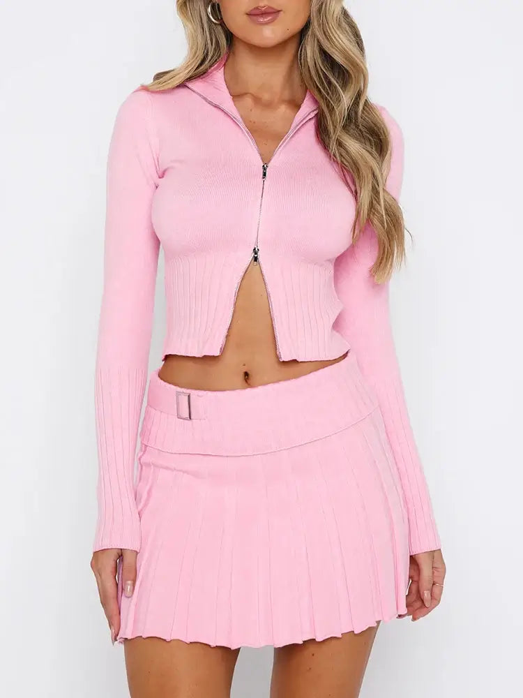 Cosy Knit Skirt Set (2 Pieces)