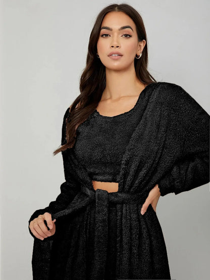 Cosy Knit Robe Set (3 Pieces)