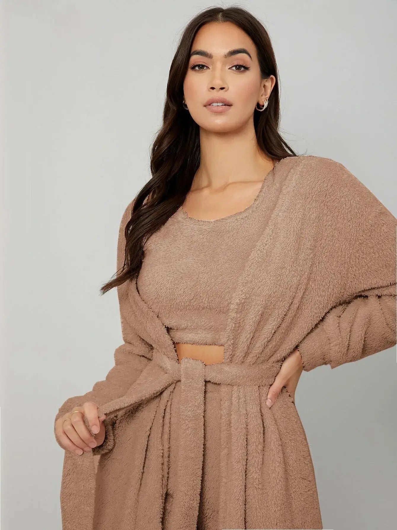 Cosy Knit Robe Set (3 Pieces)